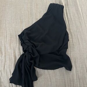 Black off the shoulder blouse